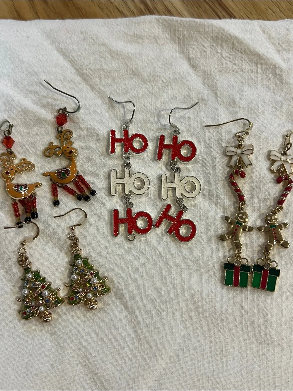 4 Sets of Christmas Earrings.